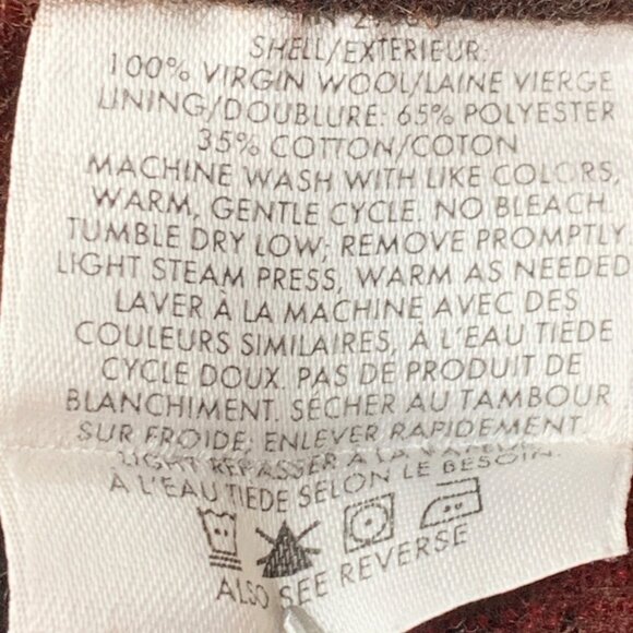 Pendleton Wool Red Plaid Over Shirt Mens Size M - Picture 4 of 6